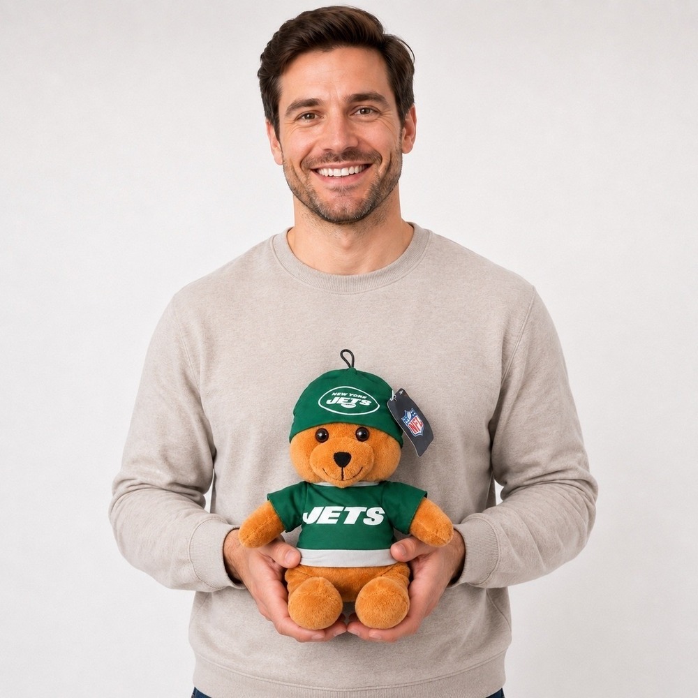 New York Jets Teddy Bear Plush 14" Good Stuff NFL Football With Tag